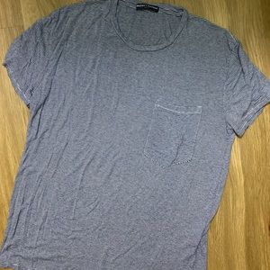 Brandy Melville blue and white stripped shirt